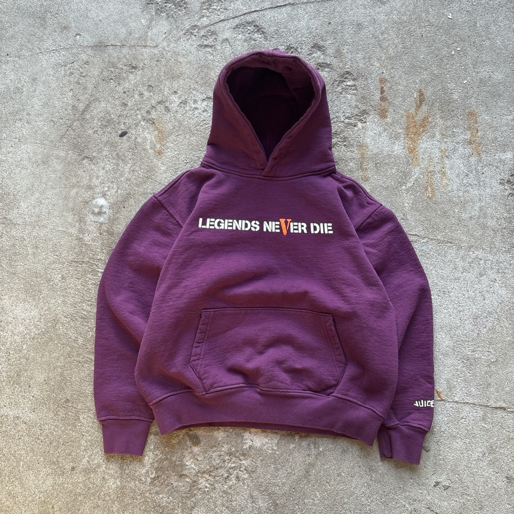 Juice WLRD x Vlone Legends Never Die Hoodie Purple 100% Authentic